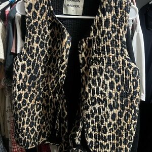 Damson Madder Leopard Print Vest
